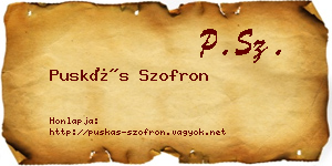 Puskás Szofron névjegykártya